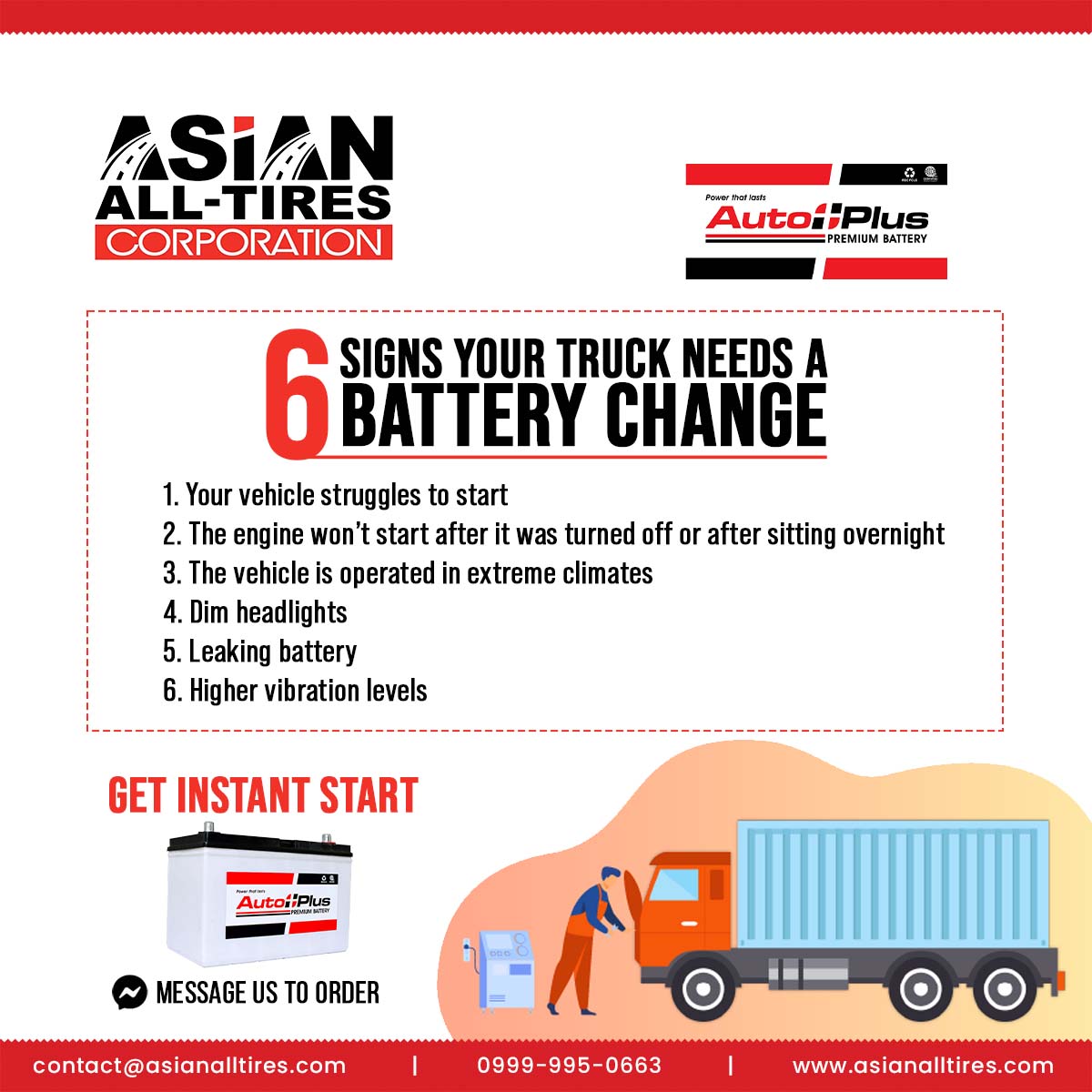 You are currently viewing 6 Signs your truck needs a battery change.